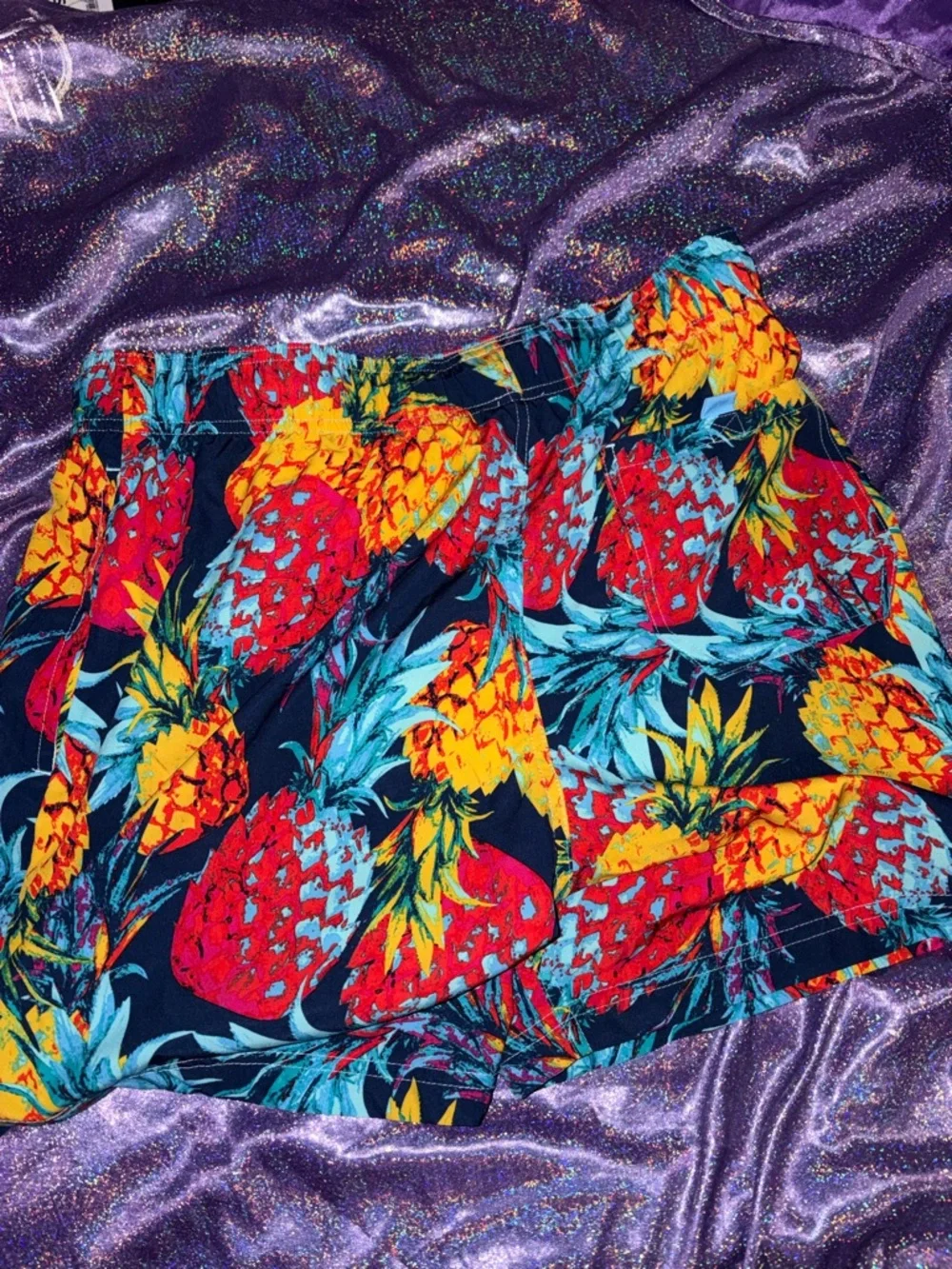 Mens Colorful Pineapple Swim Trunks